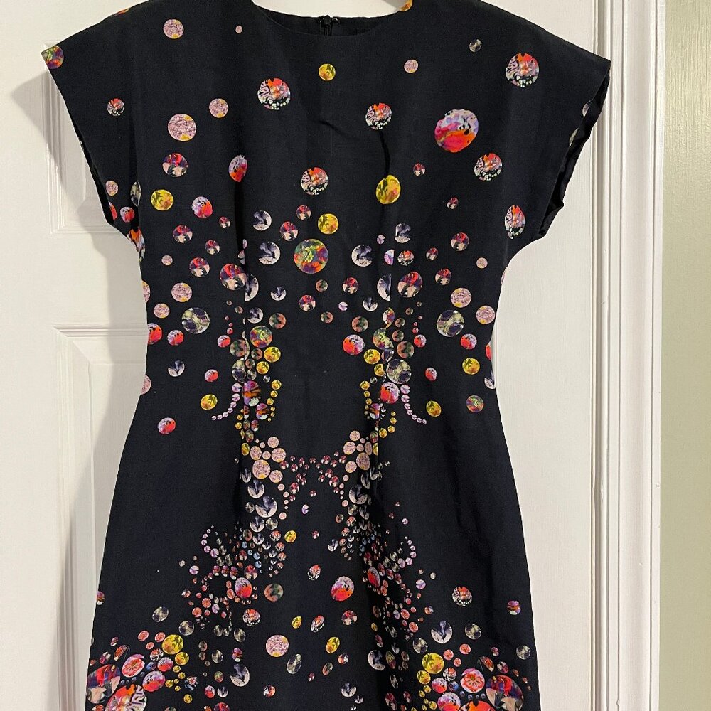 Cynthia Rowley Black Watercolor Raindrop dress size 4